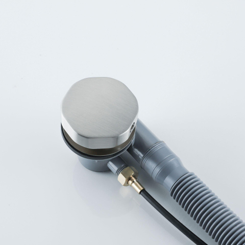 Fortifura Calvi badafvoercombinatie met draaibediening - PVD - geborsteld RVS SW696225