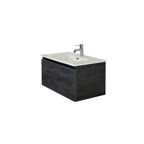 H&R Badmeubelen Cover Wastafel - 81x46.5x1.8cm - 1 kraangat - keramiek wit SW533030