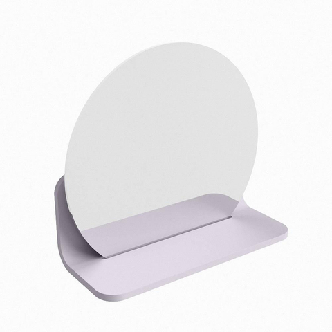 Mondiaz SPOT miroir – Ø 30 cm – avec tablette – Cale (gris clair) SW1235492
