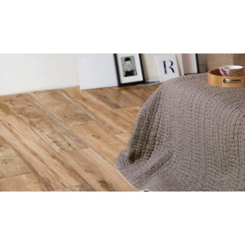 ÉCHANTILLON Ceralto Rovello Soft Carrelage sol et mur 20x120cm 9.5mm R9 grès cérame Caramel SW913295