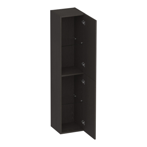 ARMATURE Trust Armoire colonne - 160x35x35cm - sans manettes de meuble avec 2 portes à ouverture gauche ou droite Anthracite Bois SW1203877