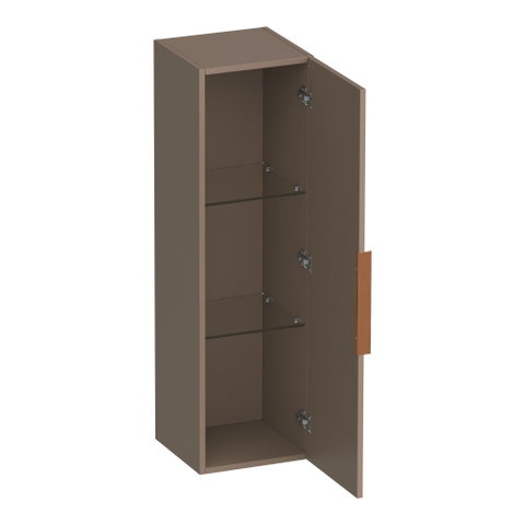 BRAUER Elevate badkamerkast - 120x35x35cm - excl.opleggreep - 1 deur - links- of rechtsdraaiend - mat mokka SW1199986
