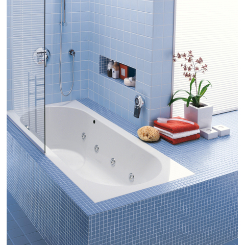 Villeroy & Boch Libra kunststof bad quaryl rechthoekig - 170x75cm - met poten - glans wit 0943401