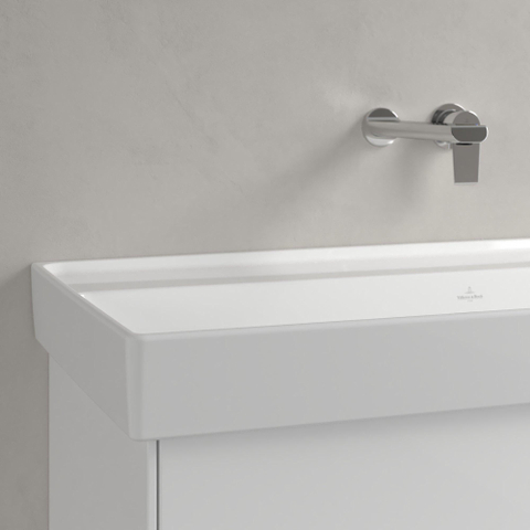 Villeroy & Boch Collaro lavabo à encastrer dans un meuble - 100x47cm - sans trop-plein sans perçages pour robinet blanc SW358323