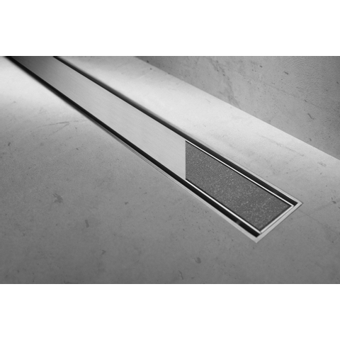 Easydrain Compact TAF afvoergoot enkele plaat 60cm 30mm met Zero design rooster RVS TWEEDEKANS OUT9038
