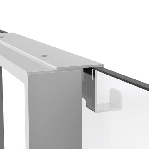 Fortifura Galeria schap met 4 haken - voor douchewand - 50x50x6.5cm - mat wit SHOWROOMMODEL SHOW26881