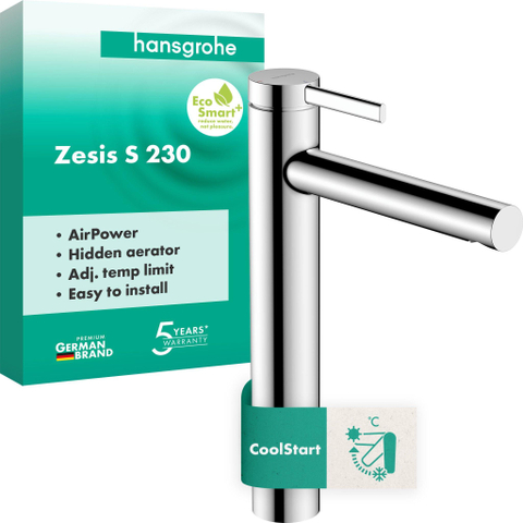 Hansgrohe Zesis S - 240 - coolstart wastafelkraan - zonder afvoer - chroom SW1388828