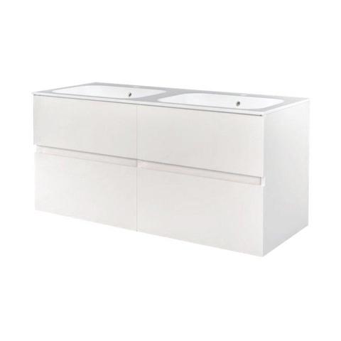 Best Design Bora Greeploos meubel onderkast 4 laden zonder wastafel 120 cm glans wit SW279894
