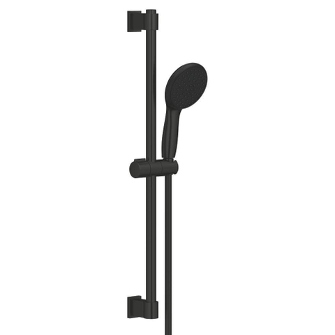 Grohe Vitalio Start 110 Glijstangset - 60cm - ronde handdouche - 2 straalsoorten - gladde doucheslang - matte black (mat zwart) SW1126516