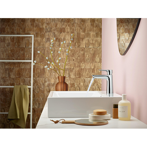 Hansgrohe Talis e Eengreeps wastafelmengkraan - 110 - coolstart - met PopUp - trekwaste - hoogglans chroom SW28981