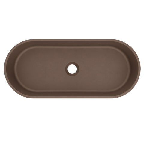 Arcqua Case Opbouw Waskom - ovaal - 60x26cm - mat chocola SW1584234