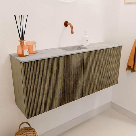 Mondiaz JOYA-DLUX 100cm toiletmeubel - kleur Dusk - Wastafel FAYE positie Midden Zonder kraangat kleur Glace. SW1423200
