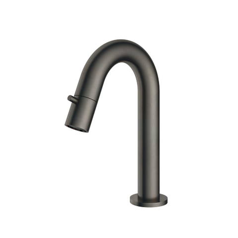 Hotbath Cobber Fonteinkraan - opbouw - u-uitloop - 11.8cm - mat verouderd ijzer (zwart) SW74491
