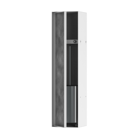 Hansgrohe XtraStoris Rock Porte-brosse WC - tablette - porte carrelable - blanc mat SW1590305