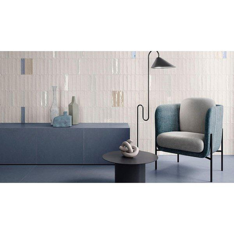 ÉCHANTILLON Ceralto Ivarno Grain Carrelage mural 6x24cm 10mm Blu Avio SW912798