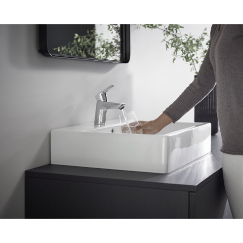 Hansgrohe Logis 1 greeps wastafelkraan - 70 met afvoerplug - hoogglans chroom 0605642