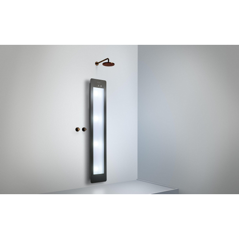 Sunshower Round Plus L infrarouge + lumière UV en saillie incl. support mural 185x33x12cm corps entier Black SW769468