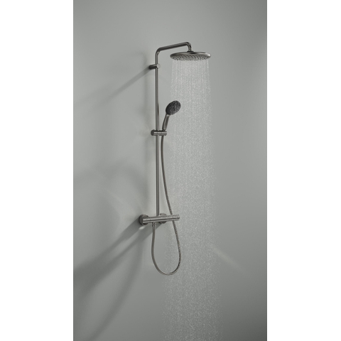 GROHE Vitalio Start doucheset - met thermostaat - geborsteld hard graphite (antraciet) SW1590101