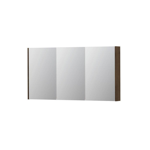 INK SPK2 spiegelkast – 140x74x14 cm – 3 deuren, dubbelzijdige spiegeldeuren – Fineer Chocolate SW439802