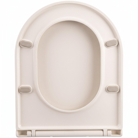 QeramiQ Dely Swirl Wandclosetset - 36.5x53cm - diepspoel - rimless - slim softclose zitting - linnen SW1590132