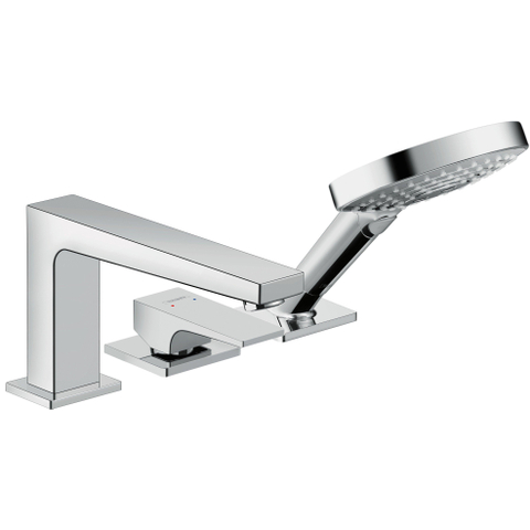 Hansgrohe Metropol 3-gats badrandmengkraan - met rechte greep - hoogglans chroom SW99914