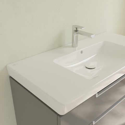 Villeroy & Boch Subway 2.0 meubelwastafel - 100x47cm - 1 kraangat - met overloop - White Alpine (glans wit) 1024058