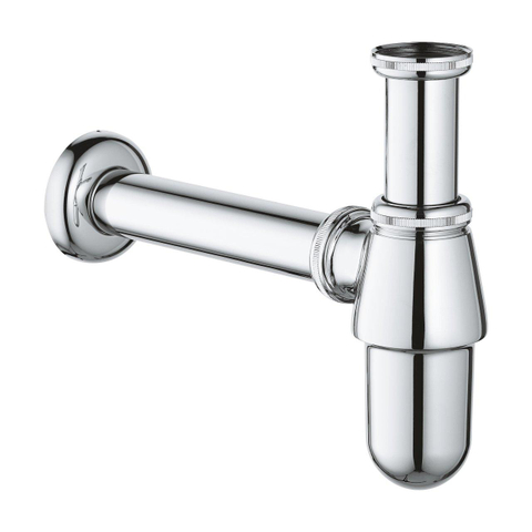 Grohe Euro Fonteinset - 37x18cm - rechte kraan - Saniclass sifon - afvoerplug - wit/chroom SW679980