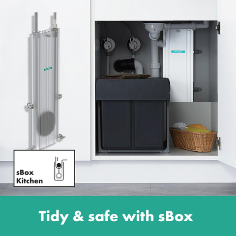 Hansgrohe Aqittura M91 Filter systeem - 210 uittrekbare uitloop - 1jet - sbox - hoogglans chroom SW918503