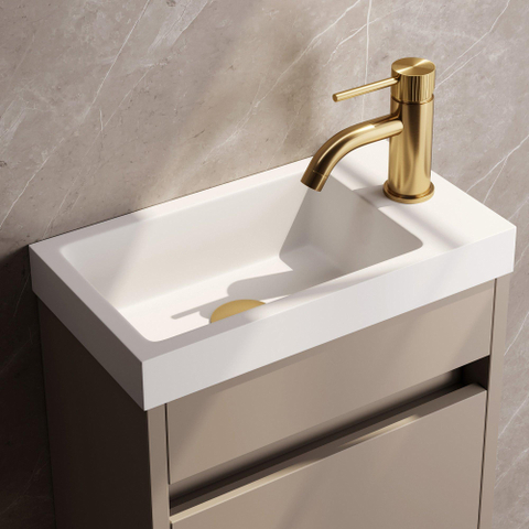 BRAUER Stripe Robinet de lavabo - apparent - or brossé PVD SW1434875