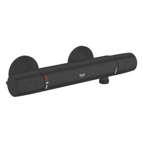Grohe Precision Trend QuickFix Douchekraan - thermostatisch - zonder omstel - met koppelingen - HOH=15cm - matte black (mat zwart) SW1126344