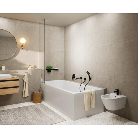 Hansgrohe Vernis Blend baduitloop - 204mm - mat zwart SW651308