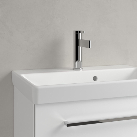 Villeroy & Boch Avento wastafel - compact - 55x37cm - met overloop CeramicPlus - Stone White (mat wit) SW448523