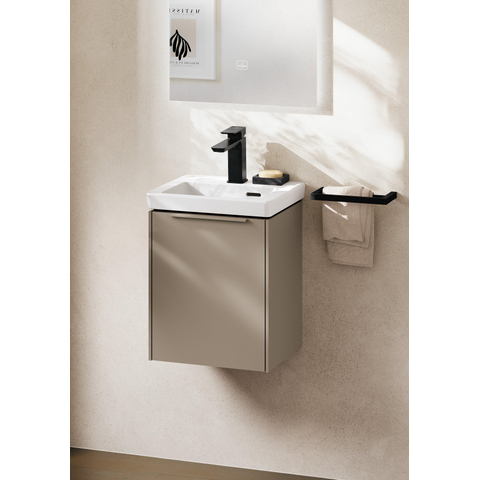 Villeroy & Boch Subway 3.0 fontein - 37x305cm - 1 kraangat - met overloop CeramicPlus - Stone White (mat wit) SW641540