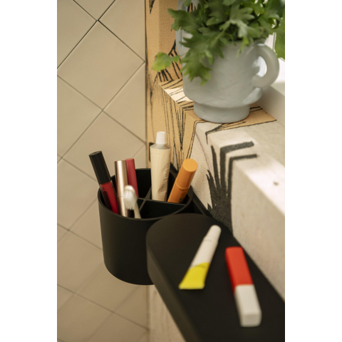 Hansgrohe Wallstoris set salle de bains rail+métier+couvercle+gobelet mat noir SW651605
