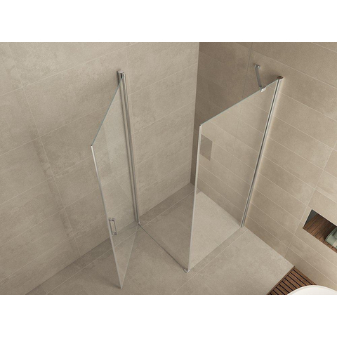 Wiesbaden Salone Cabine - met 1 draaideur - 90x90x200cm - 8mm - nano helder glas - chroom SW10424