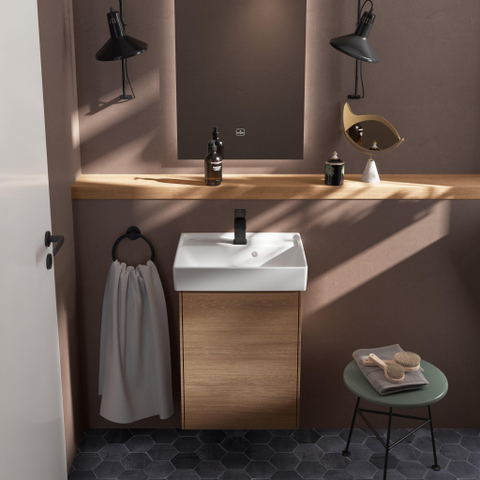 Villeroy & Boch Collaro fontein - 50x40cm - met overloop - 1 kraangat - White Alpine (glans wit) SW358368