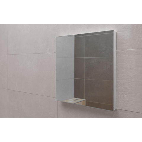 LoooX M-Line miroir – carré – 40 x 40 cm – sans éclairage – Aluminium (Argent) GA80523