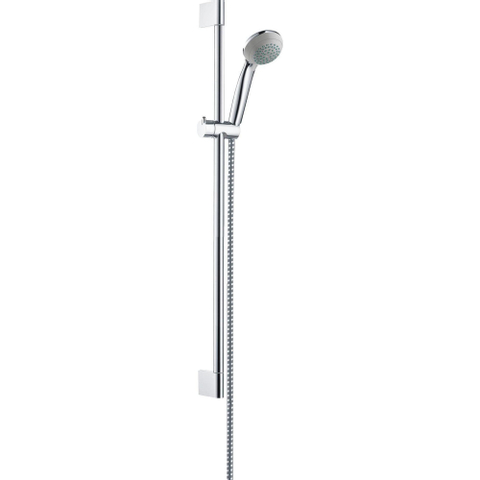 Hansgrohe Crometta 85 Unica glijstangset - 65cm - inclusief Crometta - 85 Green - handdouche - hoogglans chroom 0451036