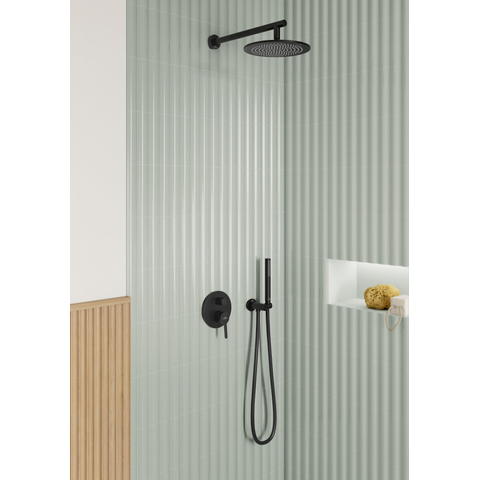 Villeroy & Boch Universal Showers handdouchehouder - voor wandmontage rond - mat zwart SW974398