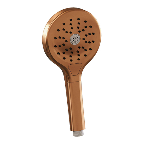 BRAUER Copper Edition thermostatische Inbouw Regendouche - 3-weg - rond - set 95 - 20cm hoofddouche - plafondarm - 3-standen handdouche - doucheslang - geïntegreerde glijstang - koper geborsteld PVD SW1159131