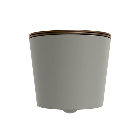 Mondiaz LAVIE hangtoilet – spoelrandloos – 36 x 53 cm – met softclose zitting – Smoke (lichtbruin), zitting Rust (bruin) SW1208707