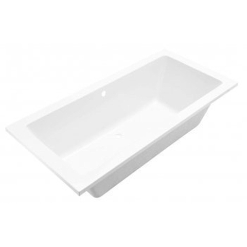 Wiesbaden Xellanz Santino SQ inbouw duo ligbad 180x80x49 cm acryl glans wit OUTLETSTORE STORE33848