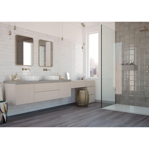 ÉCHANTILLON Terravito Dalmira Carrelage mural - 7.5x30cm - Rectangle - 8.6mm - White SW736417