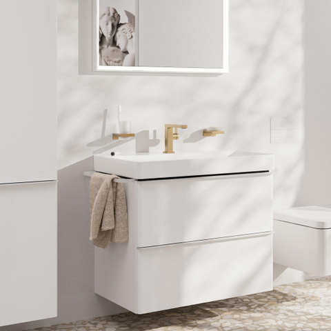 Hansgrohe Tecturis E Eengreeps wastafelkraan - 110 Fine - coolstart - met PopUp - trekwaste - geborsteld brons SW918460