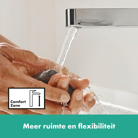 Hansgrohe Finoris 1 greeps wastafelkraan - 260 met afvoerplug - hoogglans chroom SW651100
