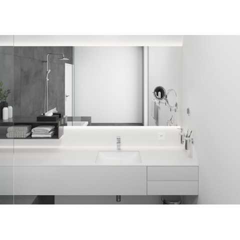 Hansgrohe Vernis Shape 1 greeps wastafelkraan - 100 met trekwaste - hoogglans chroom SW651612