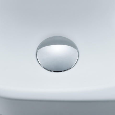 Fugaflow Efficiente Pietra Ensemble lave-mains - 40x21.5x12cm - droite - lisse - demi-rond - 1 trou de robinet - céramique - robinet de lavabo chrome - bonde - siphon abaissé - blanc mat SW1442357