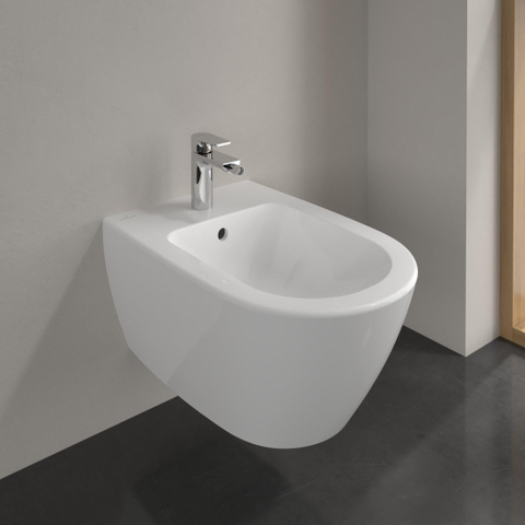 Villeroy & Boch Subway 2.0 wandbidet - 56.5x37.5x28cm - met overloop - White Alpine (glans wit) 0124040