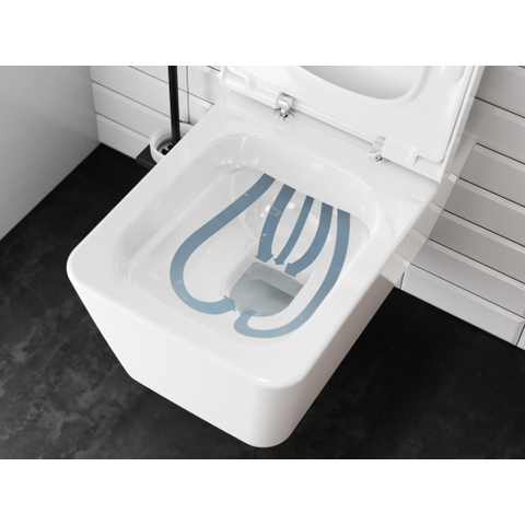 Hansgrohe EluPura Q abattant WC - 36.5x44cm - carré - softclose - déclipsable - blanc SW994907