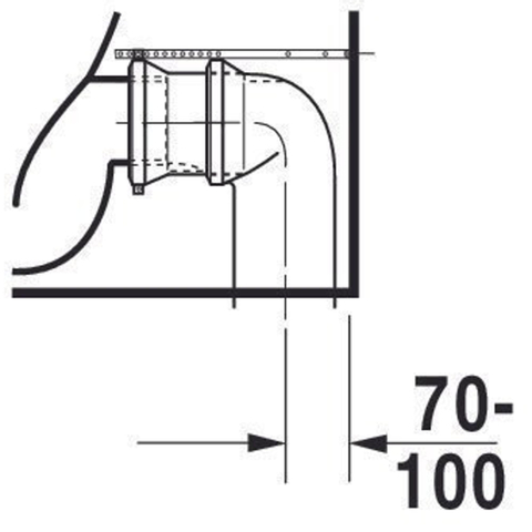 Duravit ME by Starck cuvette combinée au sol à évacuation profonde vario sans réservoir 37x65cm avec WonderGliss blanc SW84188